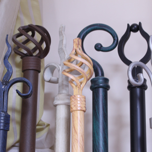 curtain pole ends custom